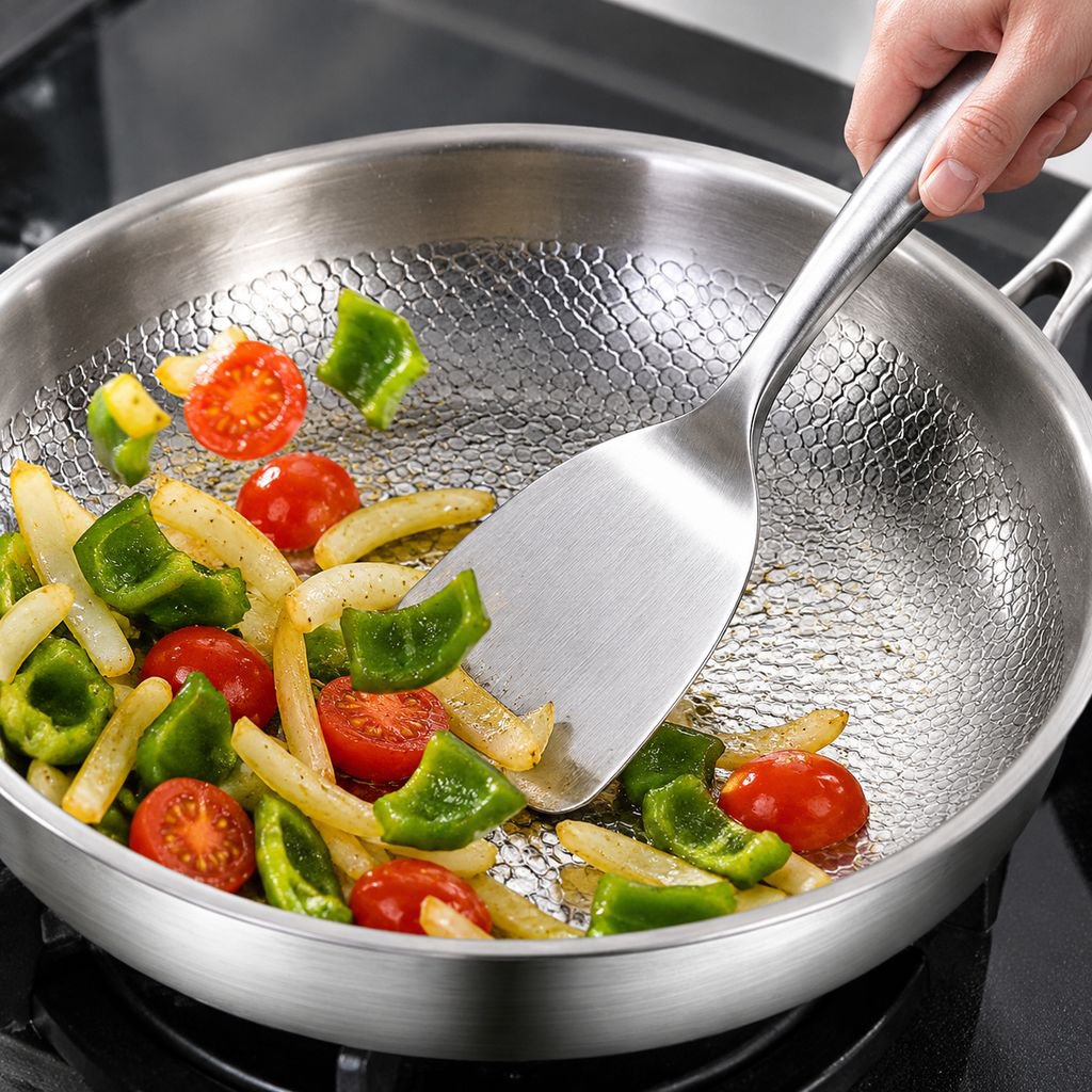Uncoated Easy-Clean Frying Pan