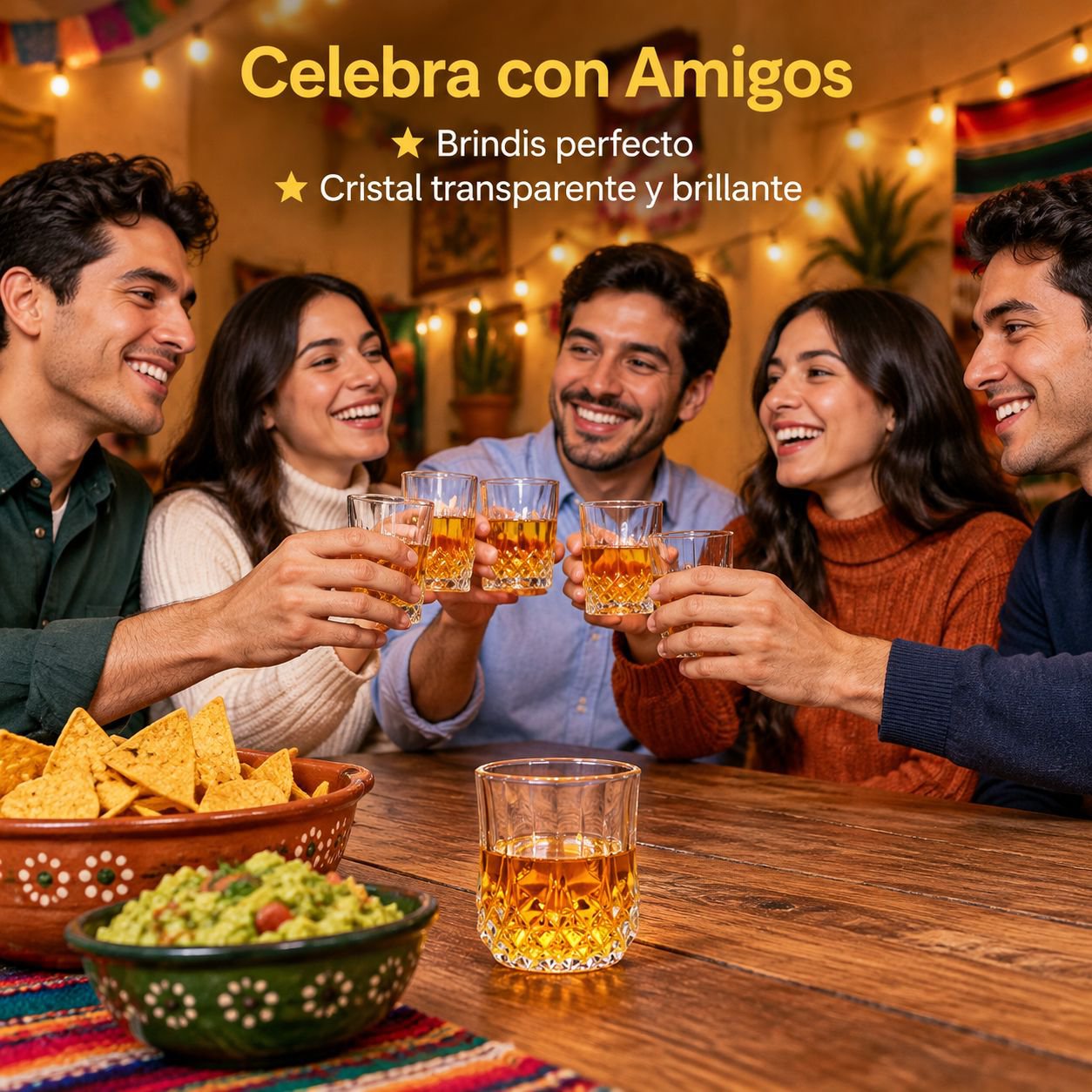Vaso de Vidrio para Whisky y Cerveza Diseño Diamante para Bar KTV
