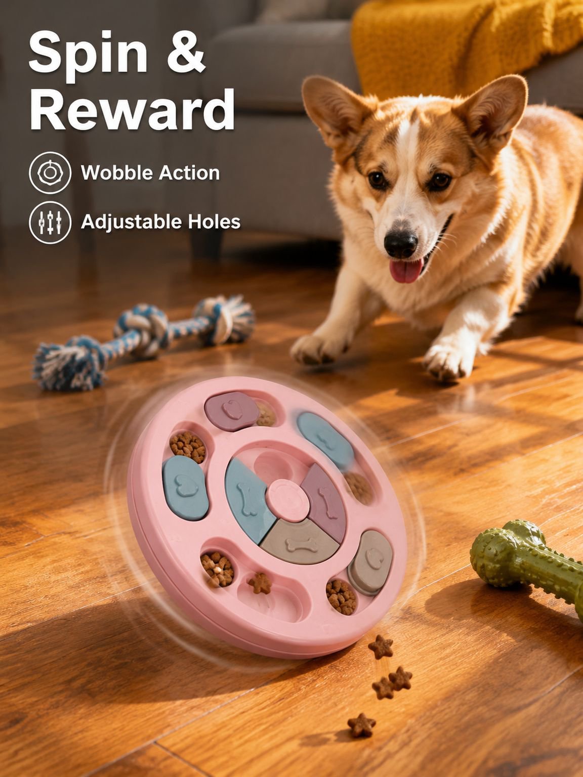 Pet Dog Spinning Slow Food Bowl