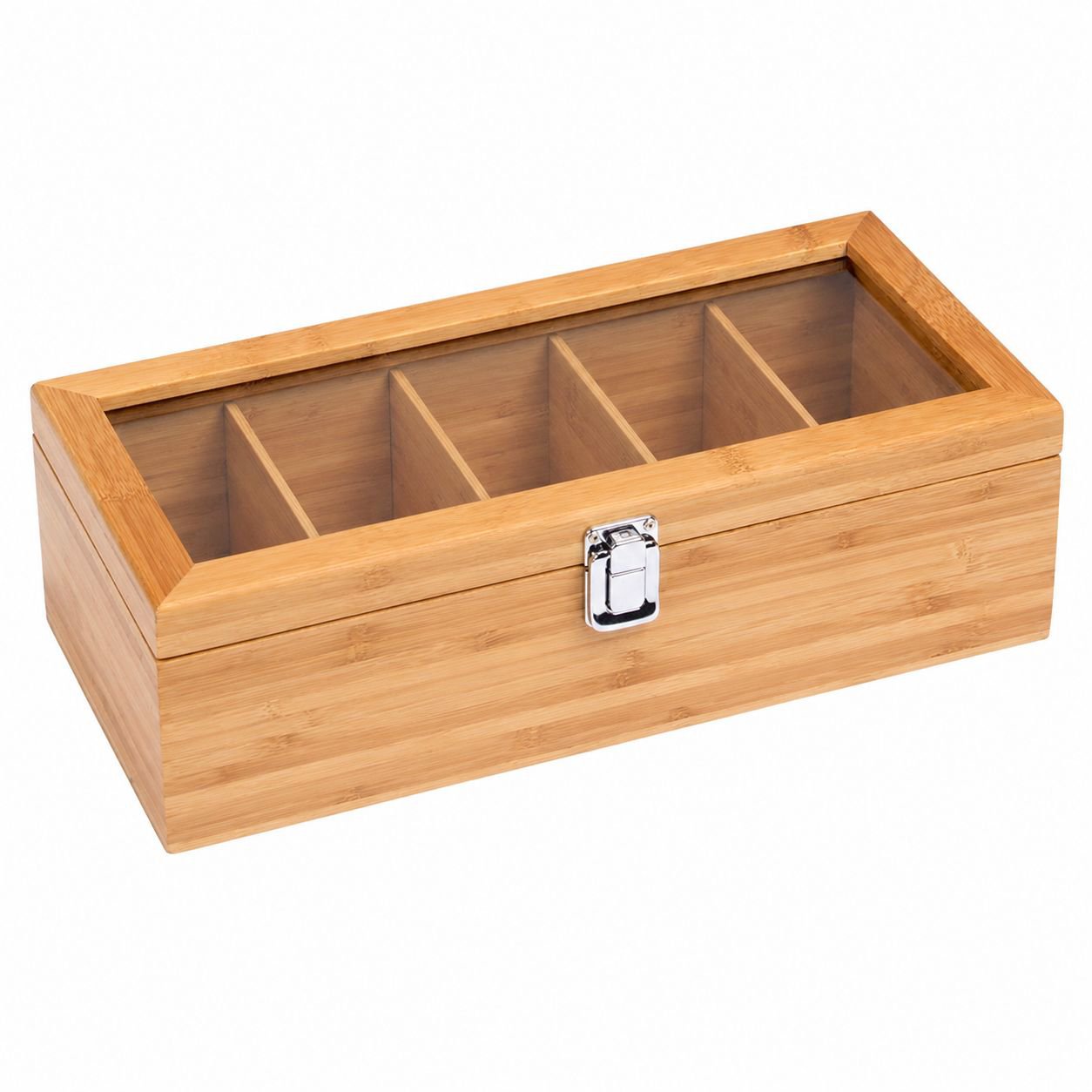 Wooden Tea and Coffee Storage Box Desktop Sundries Partition Rack