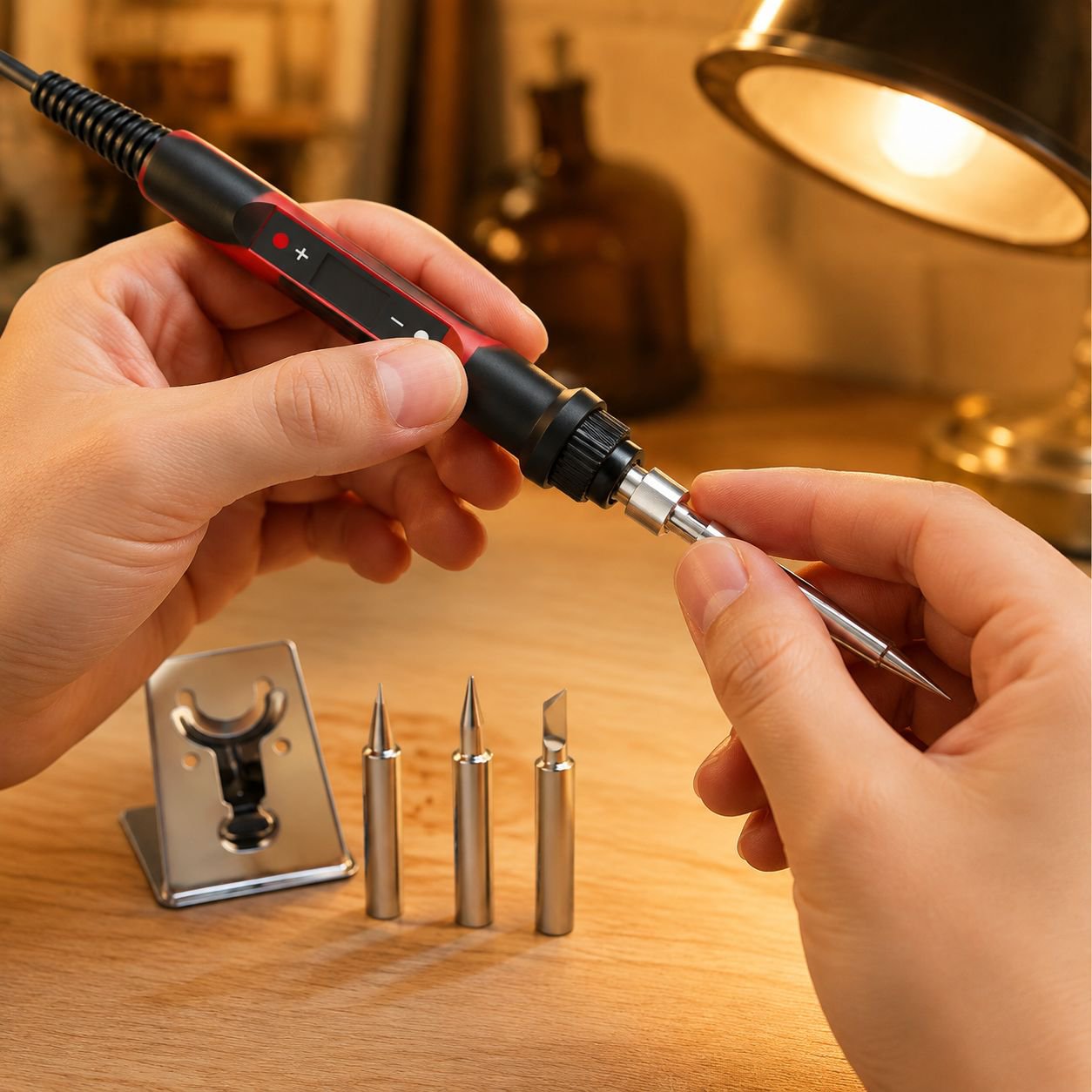 Kit d'outils de réparation avec fer à souder industriel à température réglable