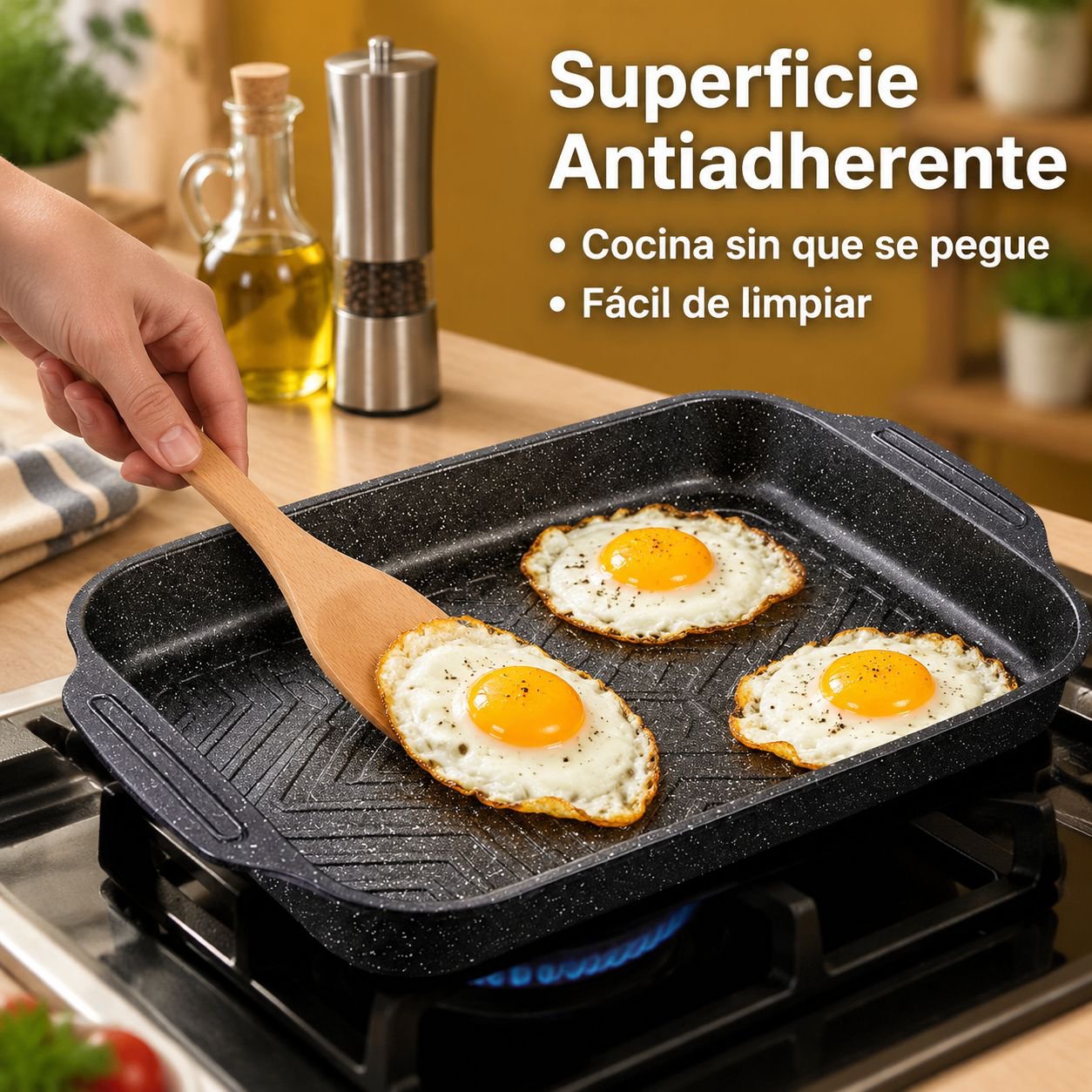 Cocina de gas de alta eficiencia para uso en cocina con llama abierta