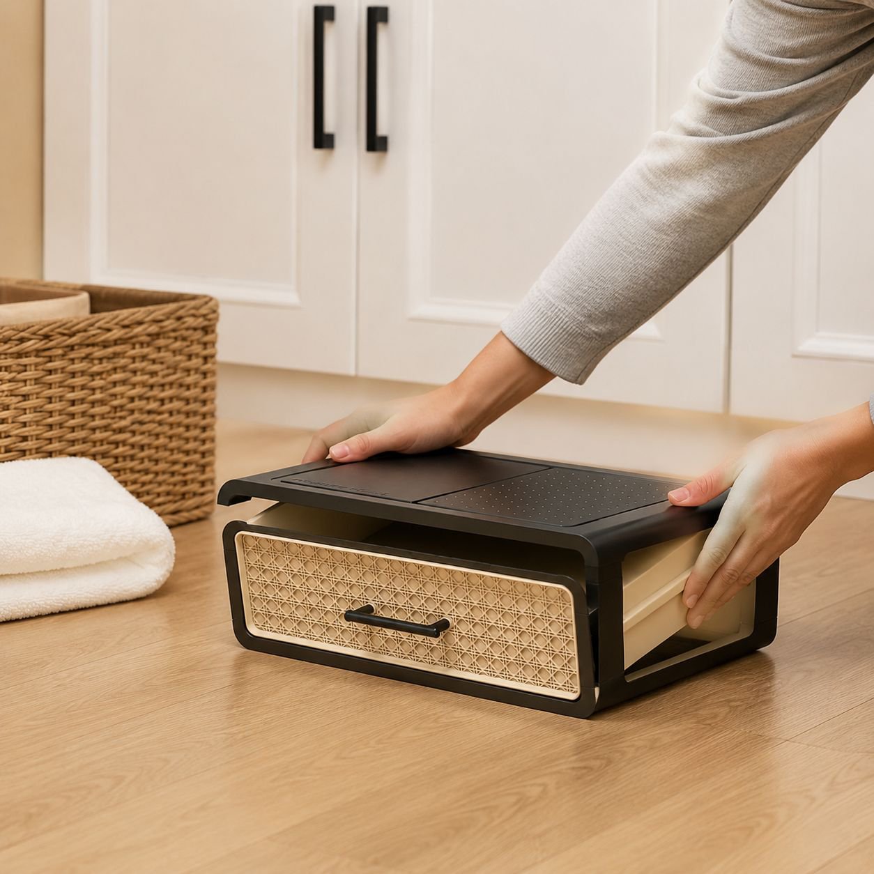 Foldable storage bag for bedding and garments