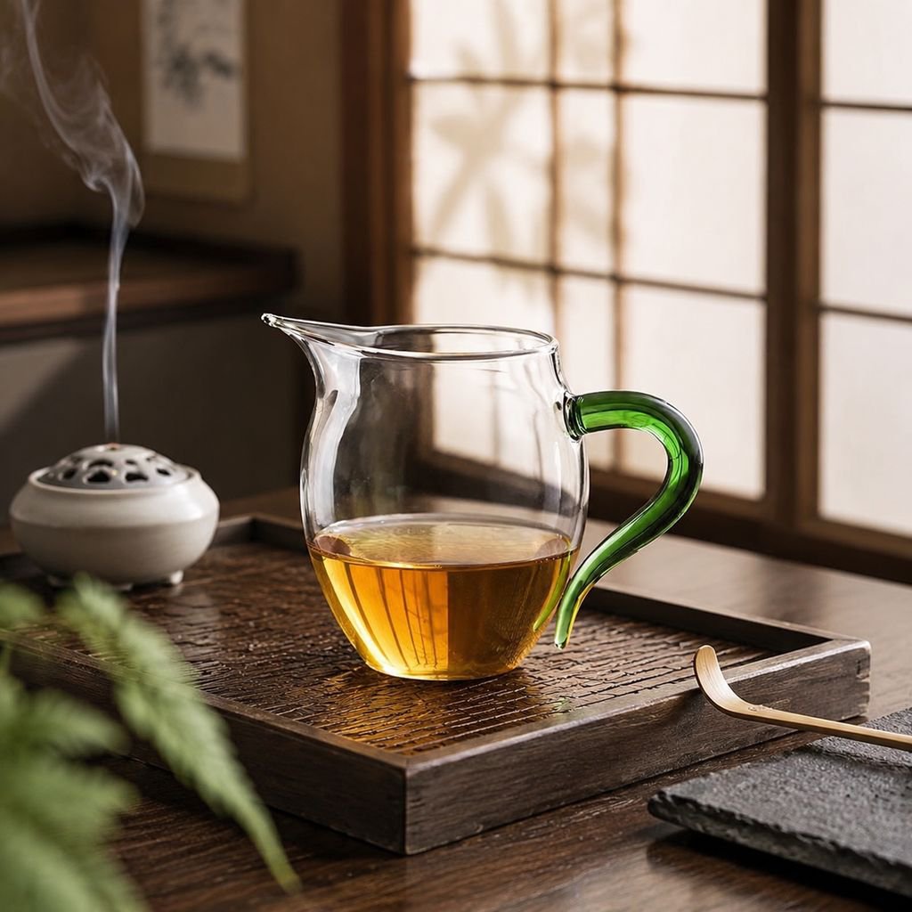 柄付きろ過ガラス茶器
