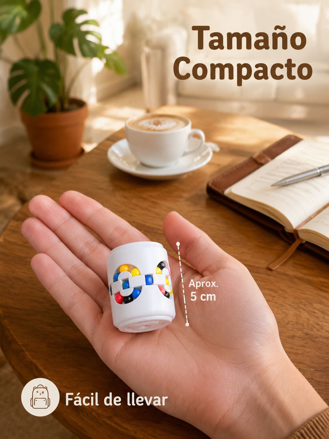 Juguete trompo de bola para dedos en lata