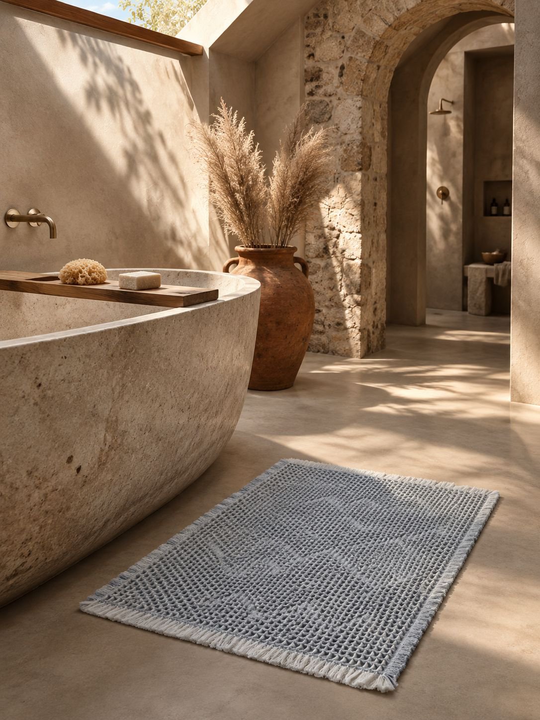 Alfombra absorbente para baño disponible en varios colores