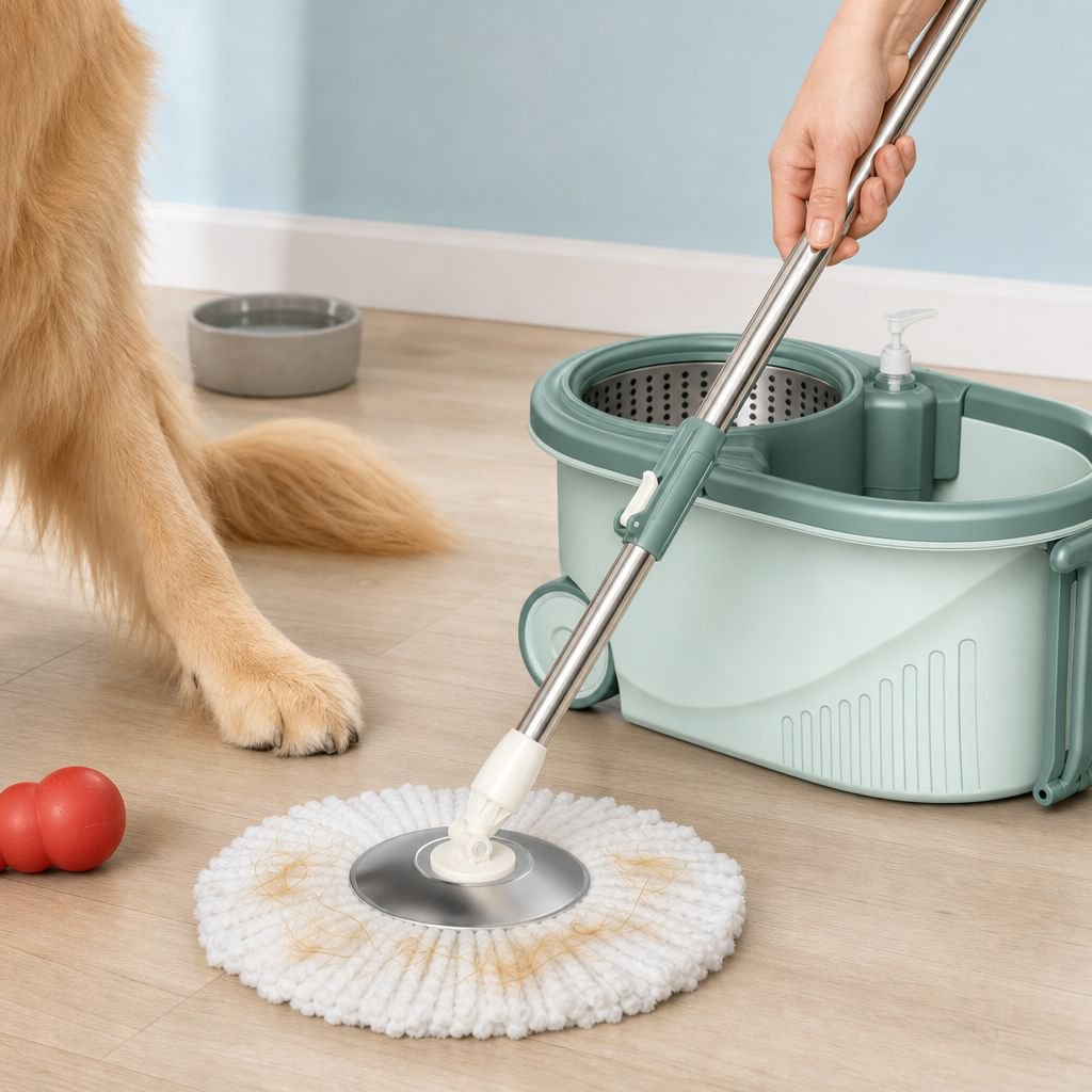 Handfree rotary mop dry and wet household mop bucket wheel efficient mopping tools