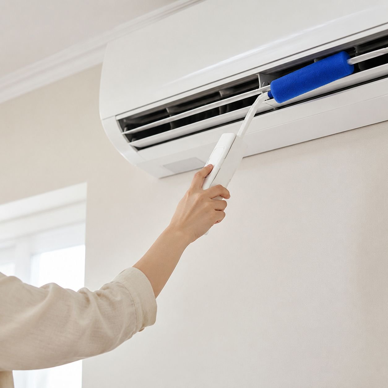 Plumero electrostático, cepillo para limpiar ranuras, herramienta extensible para el hogar