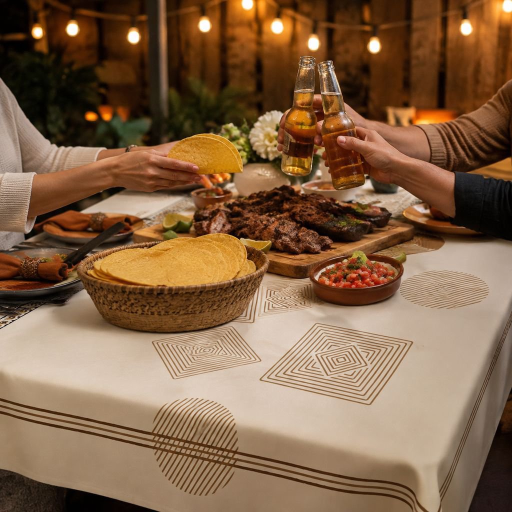 Mantel de mesa bohemio rectangular