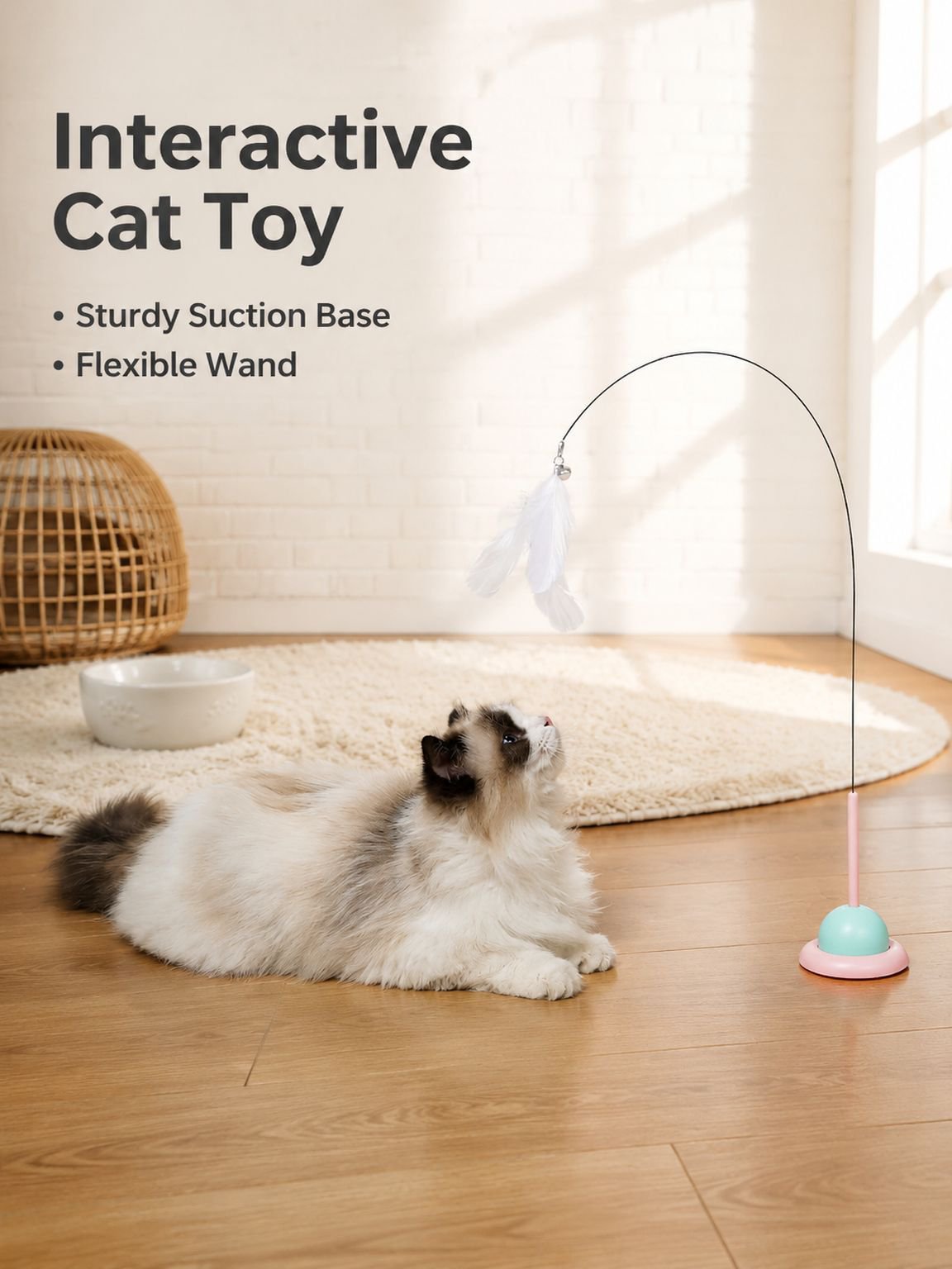 Cat interactive suction cup cat toy