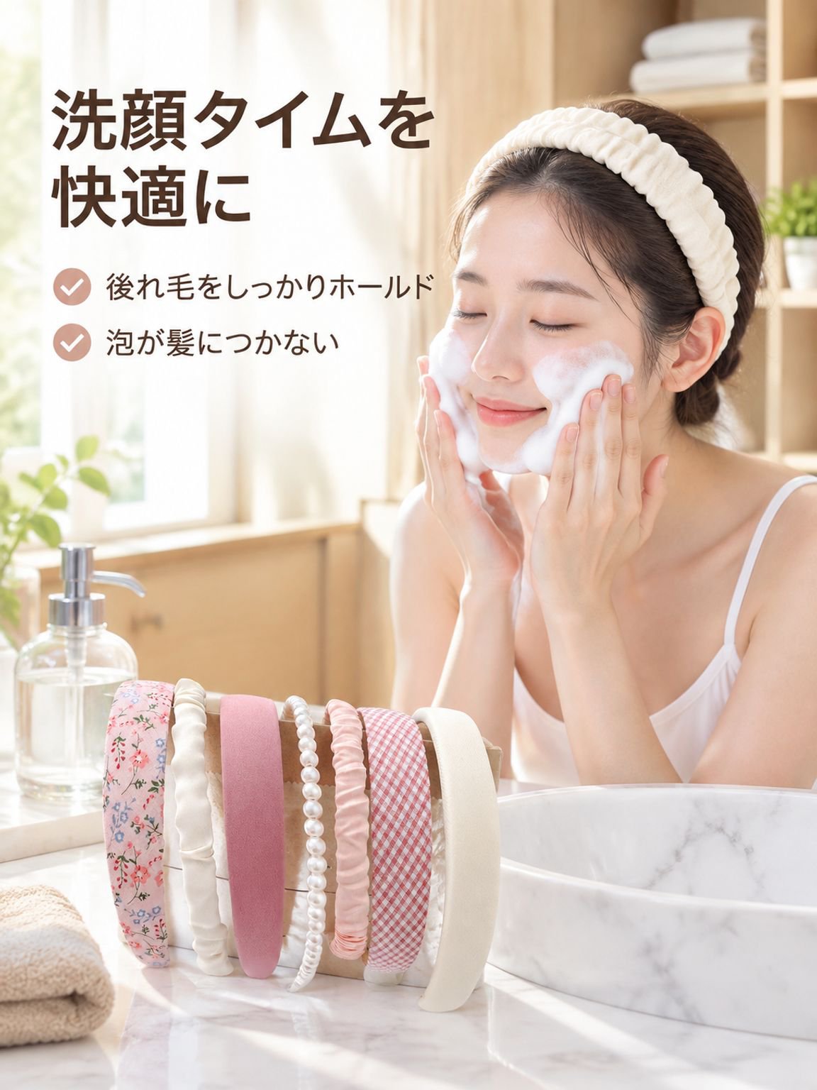 洗顔用ヘアバンド