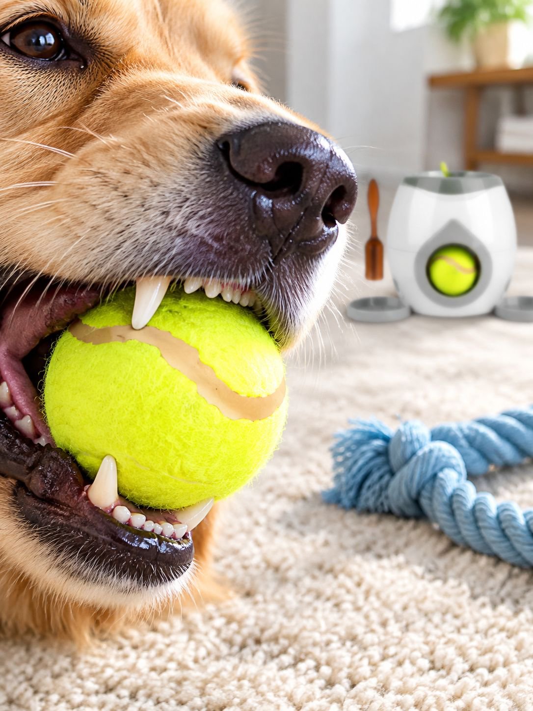 犬用ボールランチャーで楽しく遊ぶイメージ