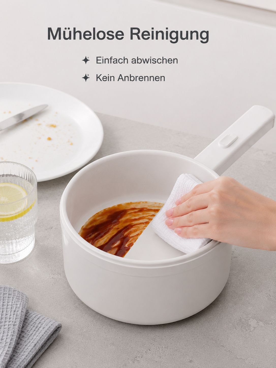Multifunktionaler elektrischer Reiskocher mit Keramikbeschichtung, antihaft, zum Dämpfen und Kochen