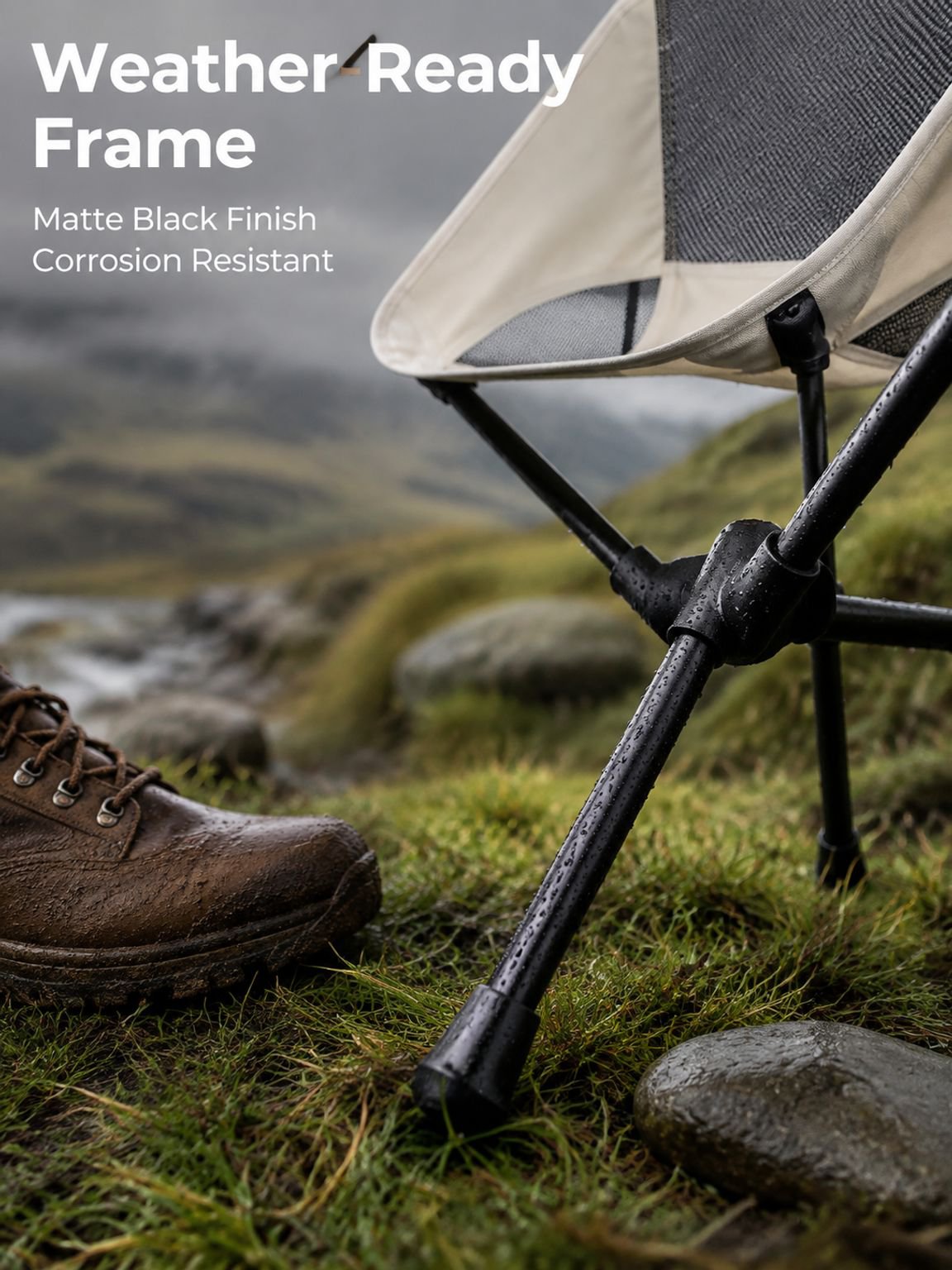 Portable fishing chair for lakeside and outdoor trips