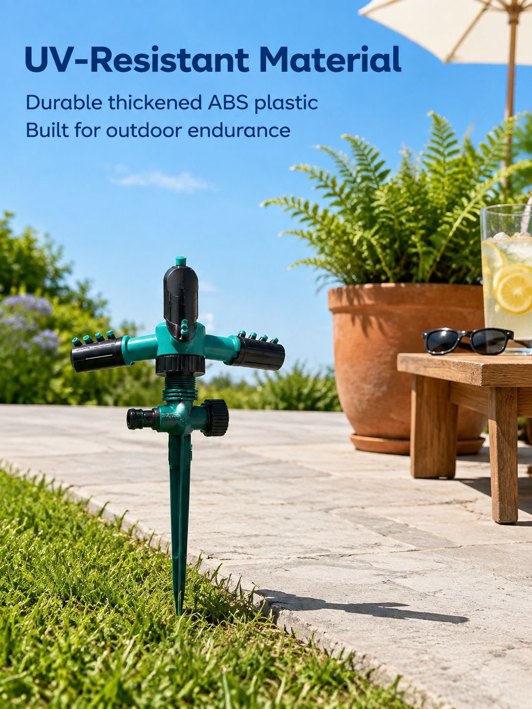 Automatic garden sprinkler for healthy green plants