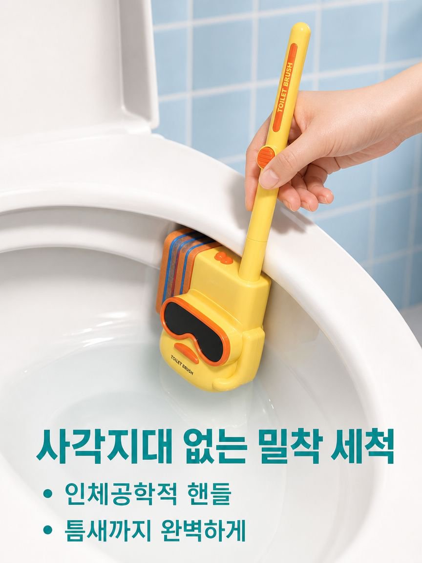 다이버덕 일회용 변기 브러쉬 가정용 사각 벽걸이 없는 2026 신상 고급감 화장실 변기 브러쉬