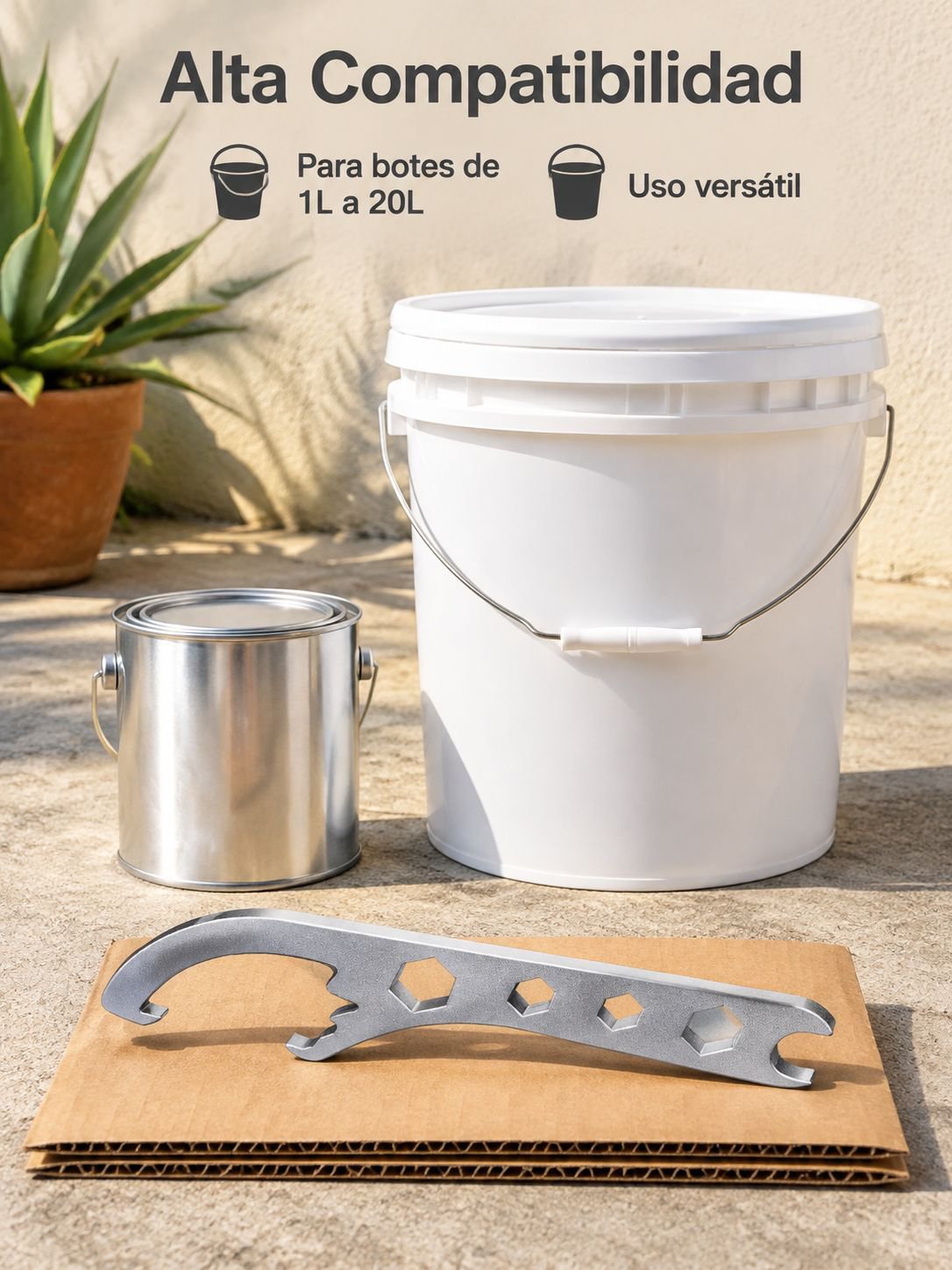 Llave para cubos de pintura, abretaños