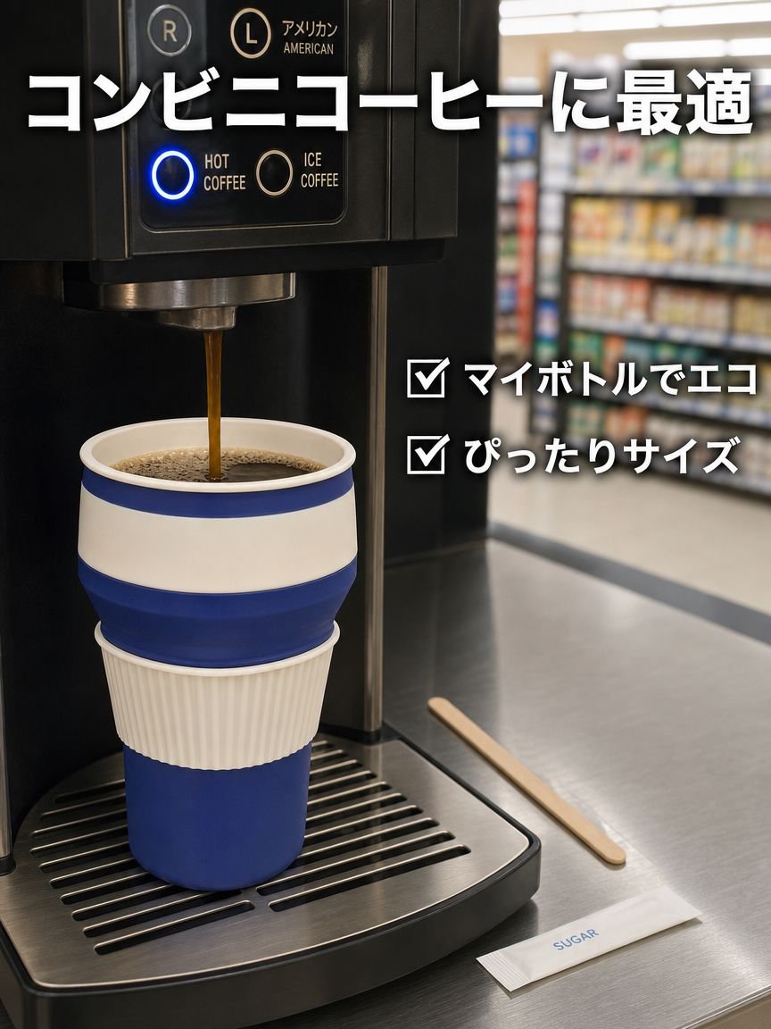 シリコン製折りたたみカップ