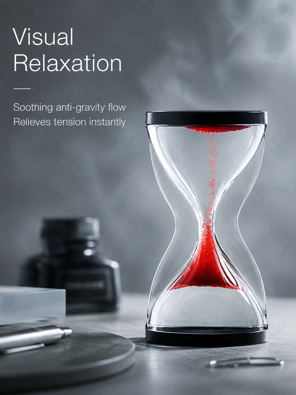 Creative Home Decor Decompression Rising Hourglass Timer, Stress Relief Gadget, Craft Ornament, Home