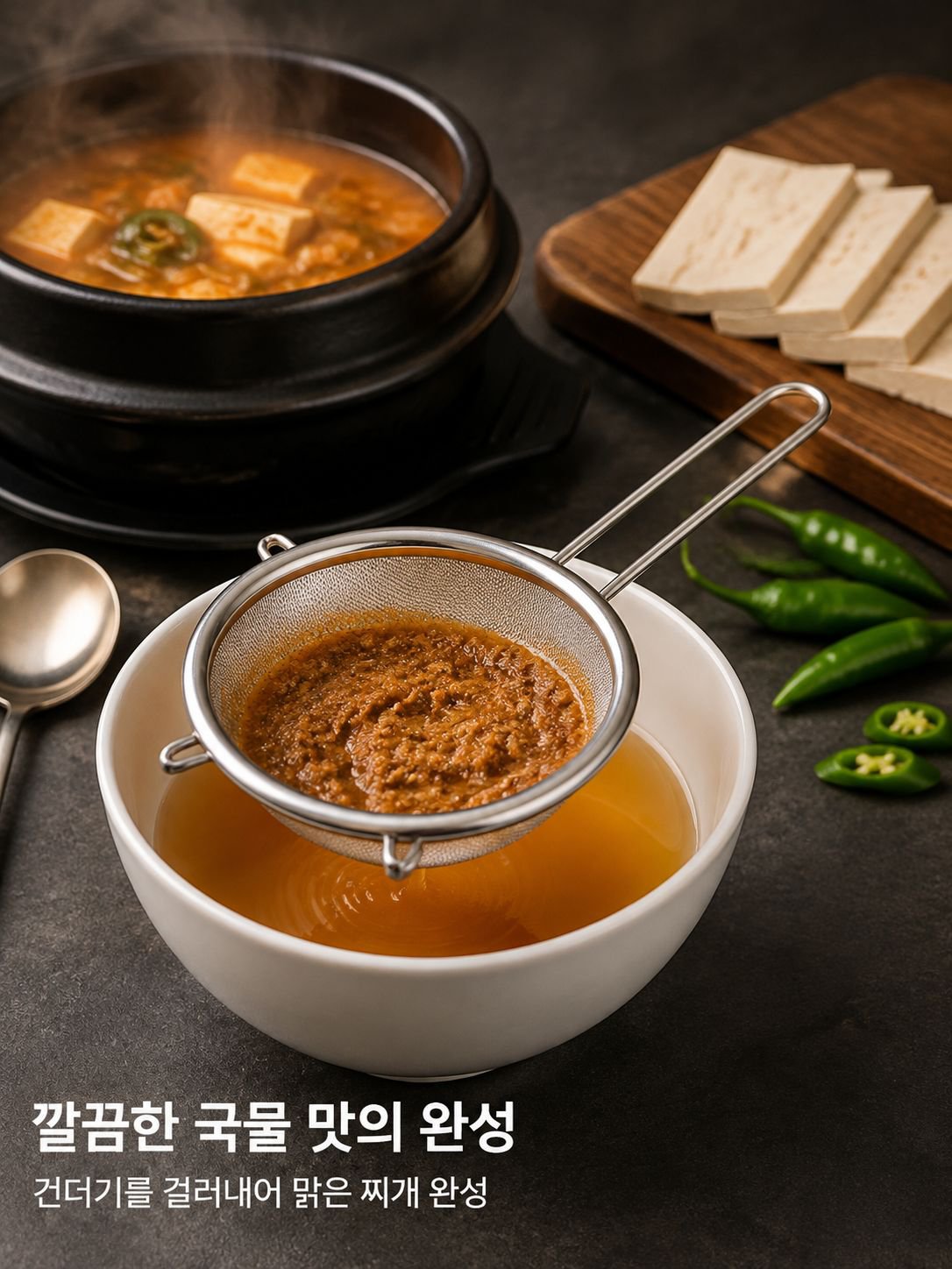 밀가루를 체치는 스테인리스 필터망