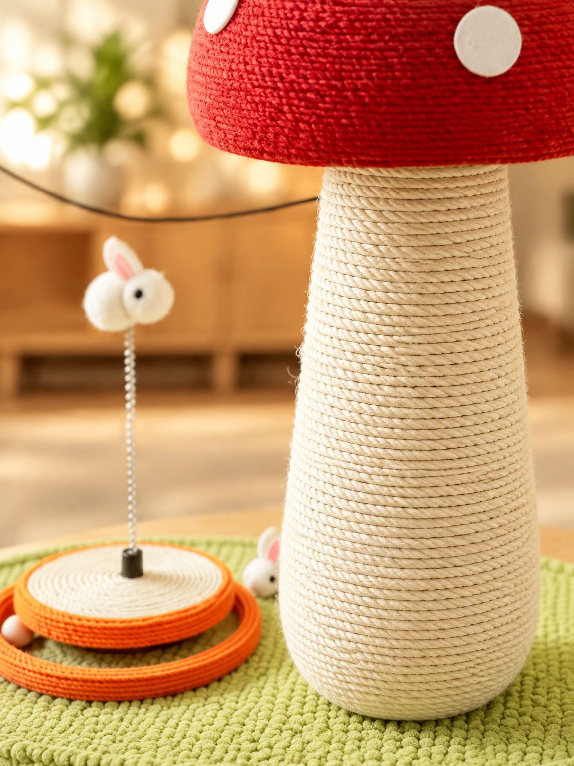 Accesorio para gatos con forma divertida de hongo