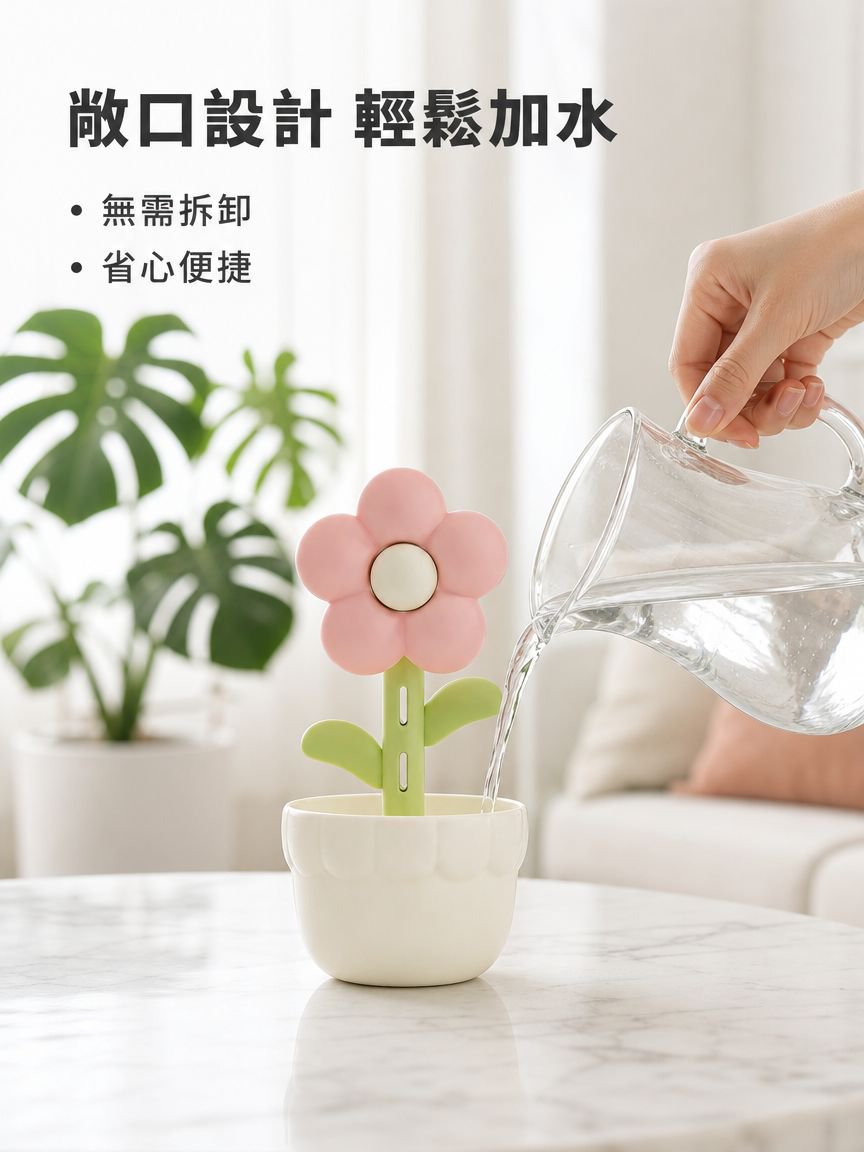 花卉裝飾夜燈加濕器