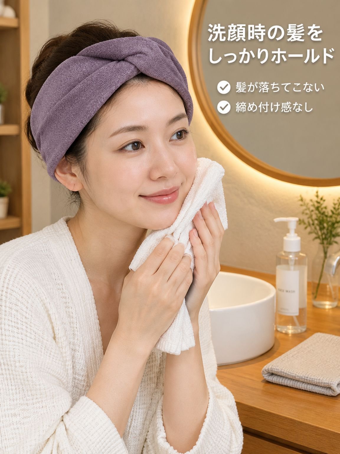 通気性と伸縮性に優れたヘアバンド