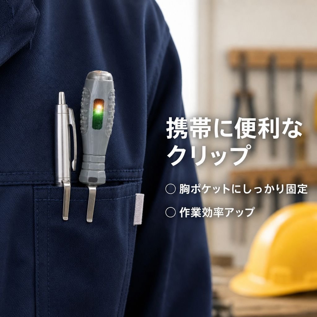 電工専用検出電気ペン ダブルライト断線テストドライバー ゼロファイア感応電気ペン