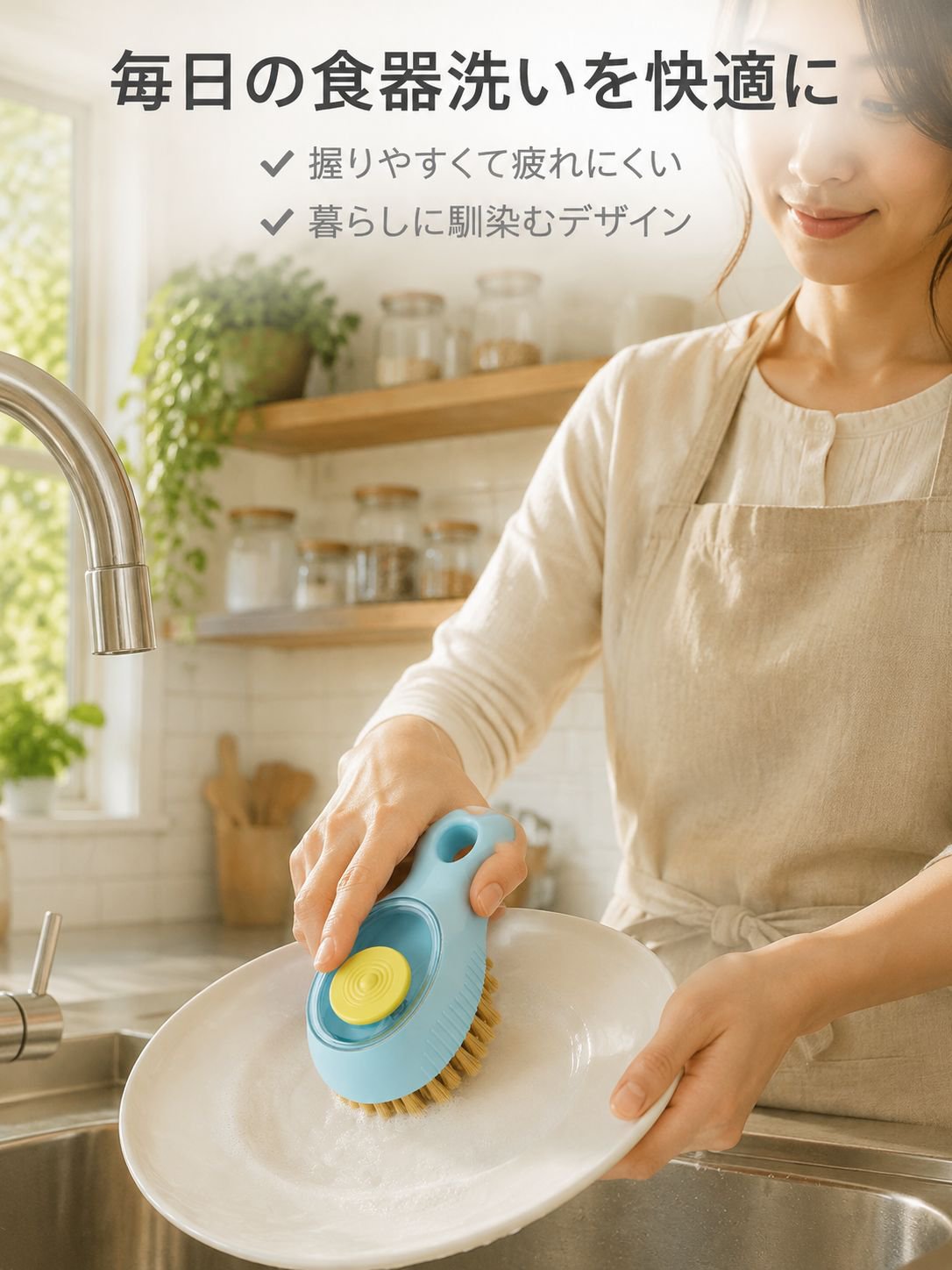シンク用クリーニングブラシ 多機能コーナーブラシ