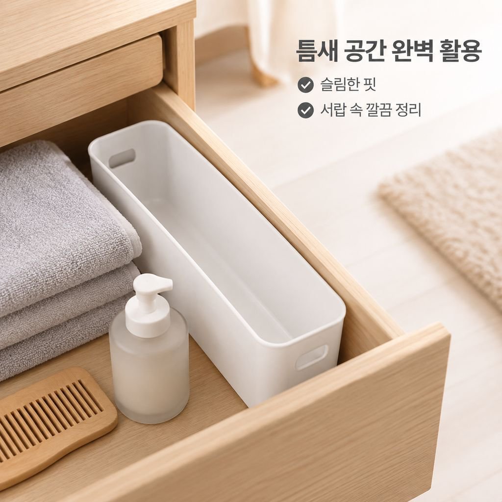 다기능 데스크탑 정리함 플라스틱 수납 바구니 주방 욕실 수납박스