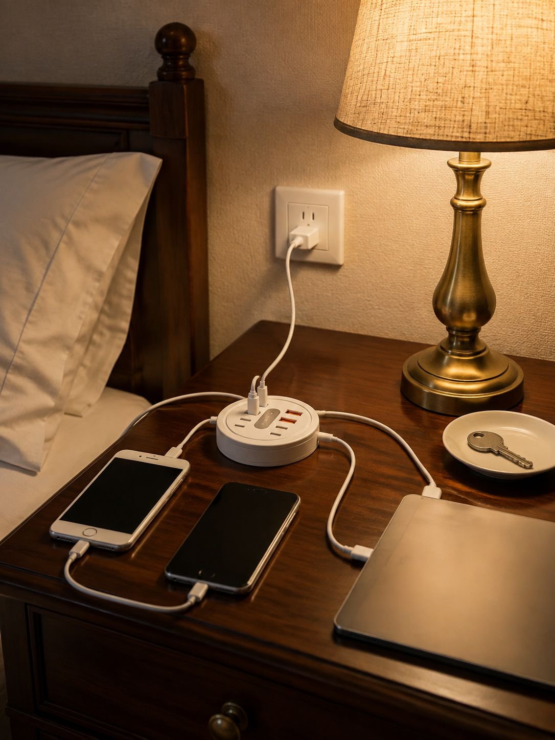 Circular 8-in-1 Portable Multi-Port Dock with USB + Type-C Fast Charging Phone Adapter Power Strip