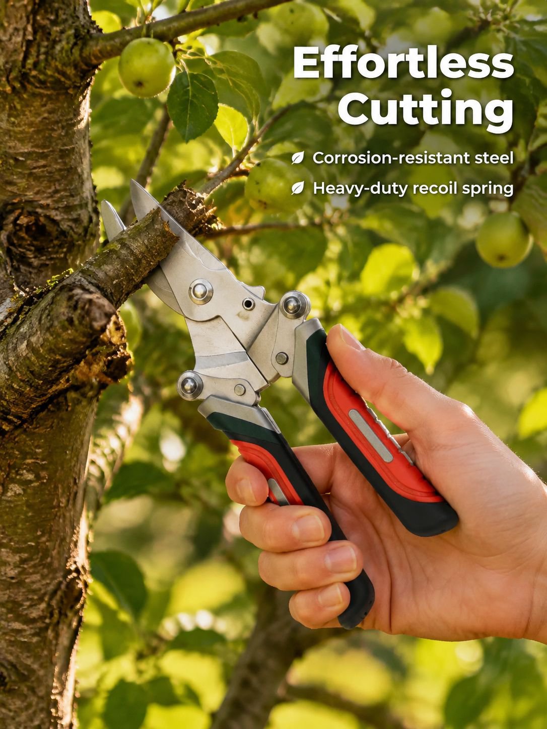 Outils de taille modernes et minimalistes pour arbres et arbustes