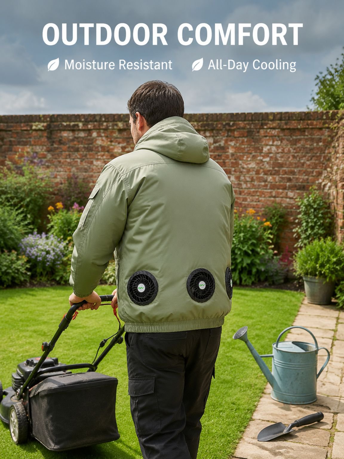 Super Fast Charging Air Conditioned Jacket Battery Set with 3-in-1 Fan