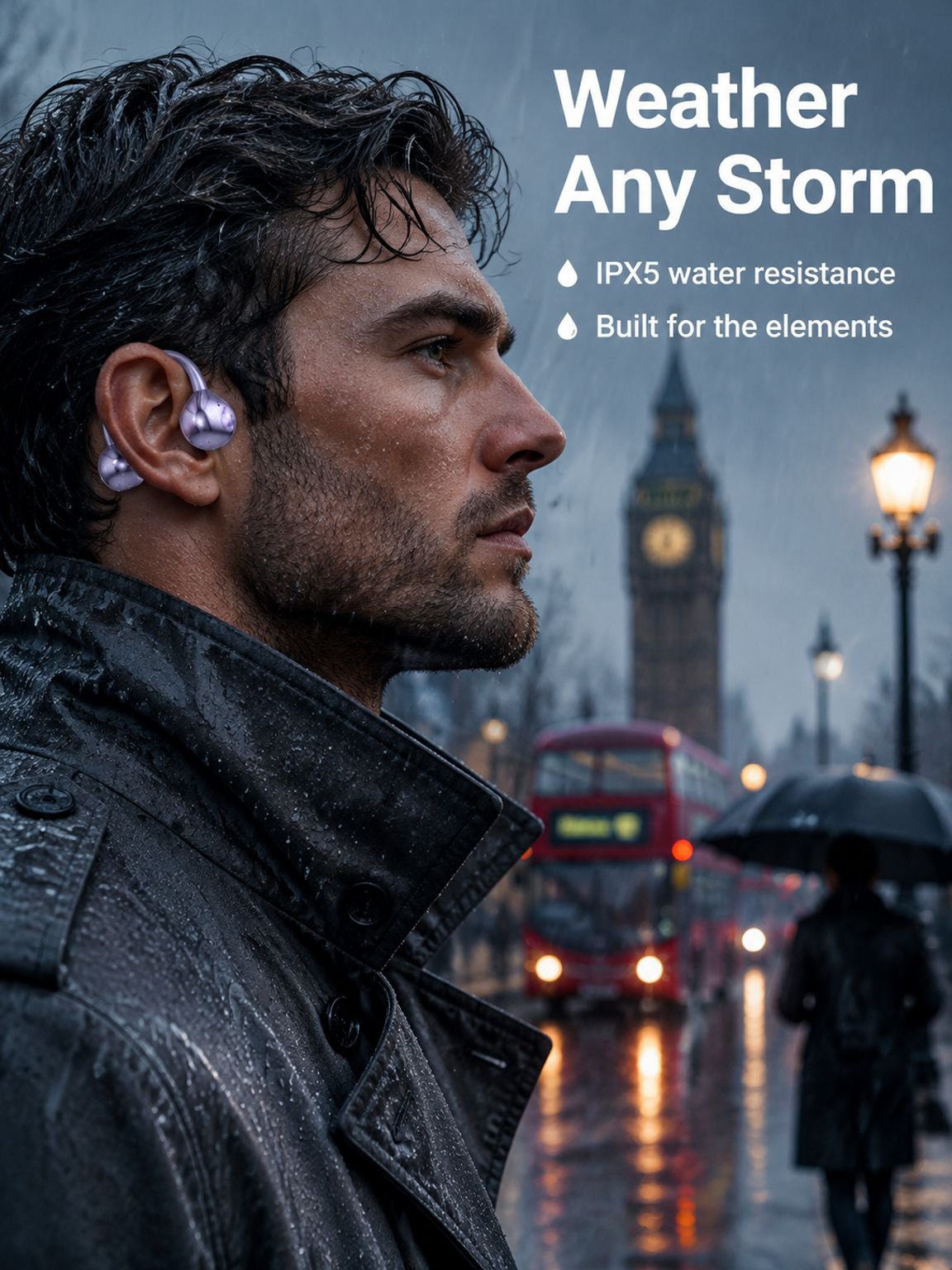 Wireless Bluetooth ear clip with real-time language translation