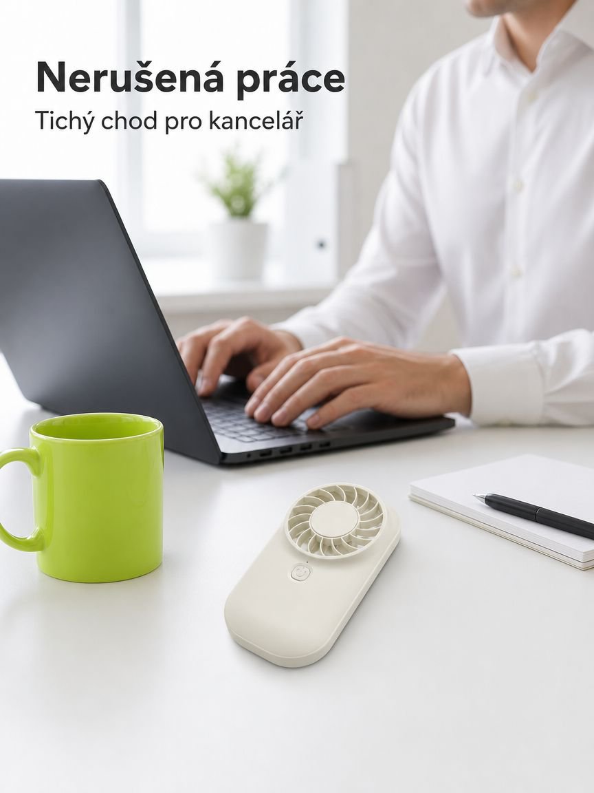 Přenosný ventilátor ideální na dovolenou nebo festivaly