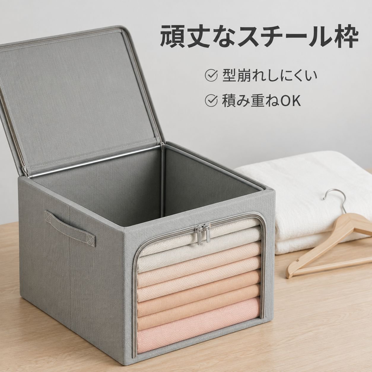 折りたたみ収納ボックス 衣類整理用