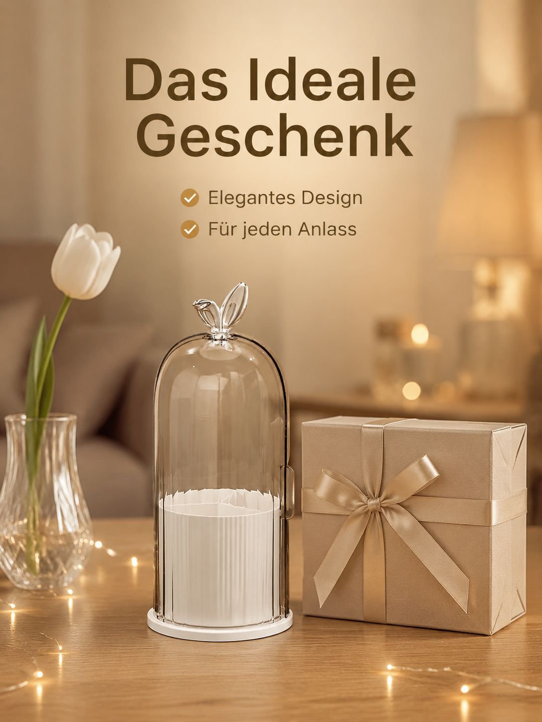 Transparente, drehbare Aufbewahrungsbox für Kosmetik