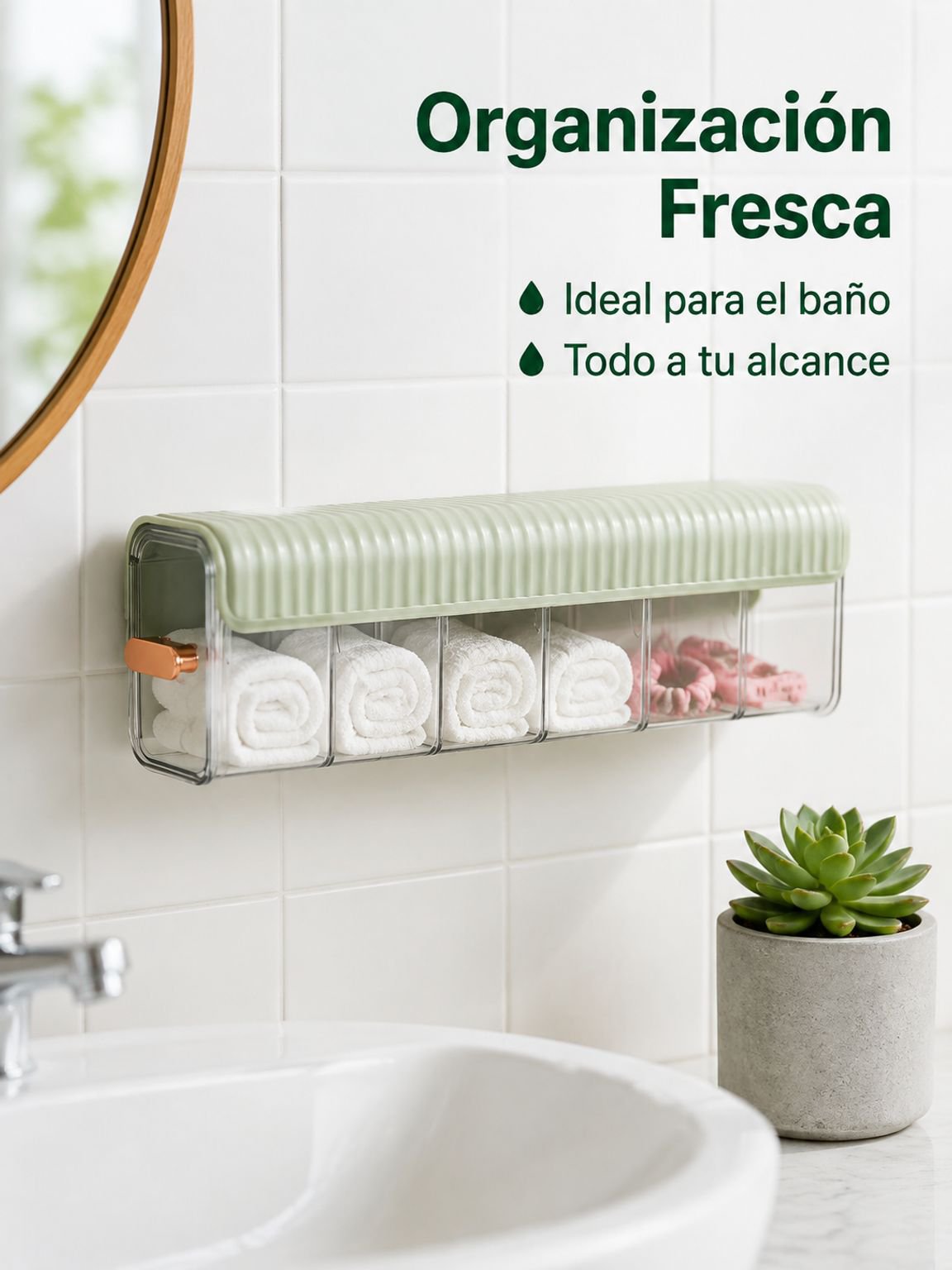 Organizador de ropa interior de pared con varias secciones