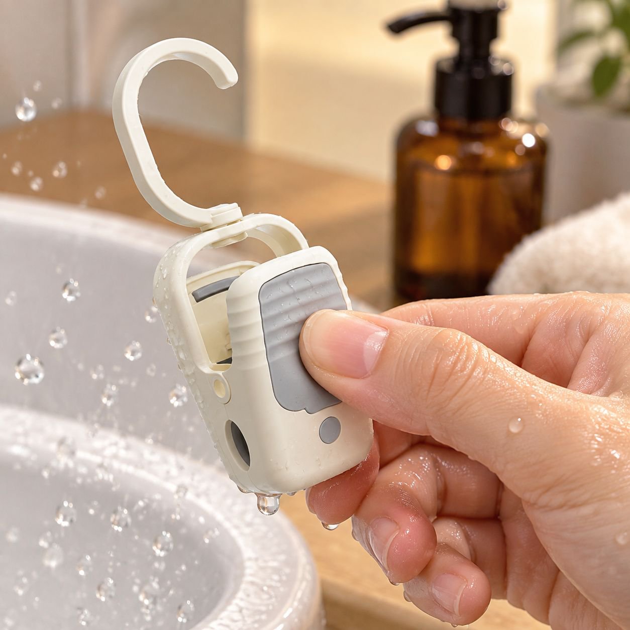 Heavy duty laundry clothespin with non-slip rubber
