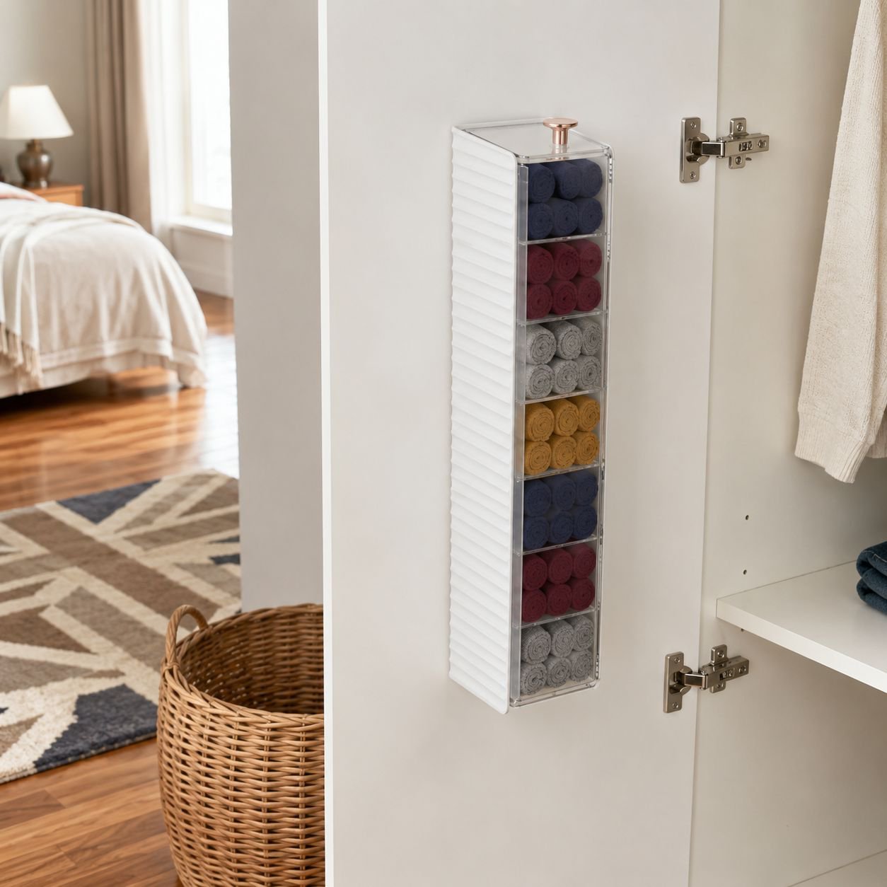 Multi-compartment storage box for wardrobe