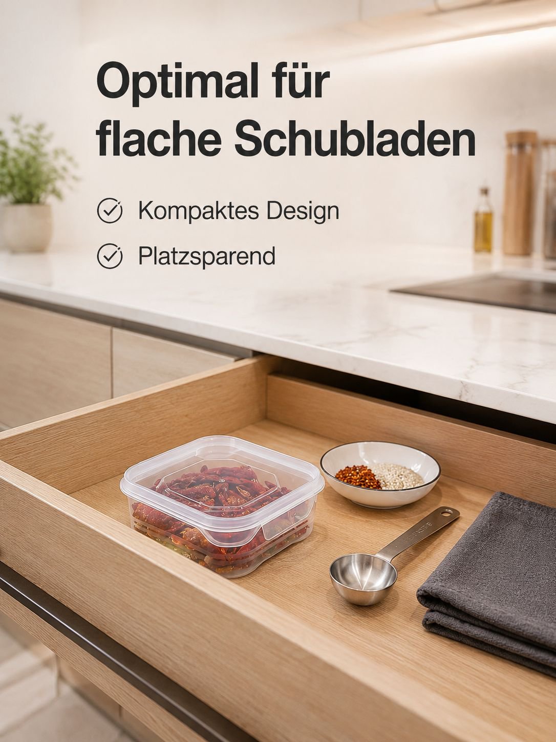 Platzsparende Kühlschrank Box für saubere Lebensmittel Lagerung