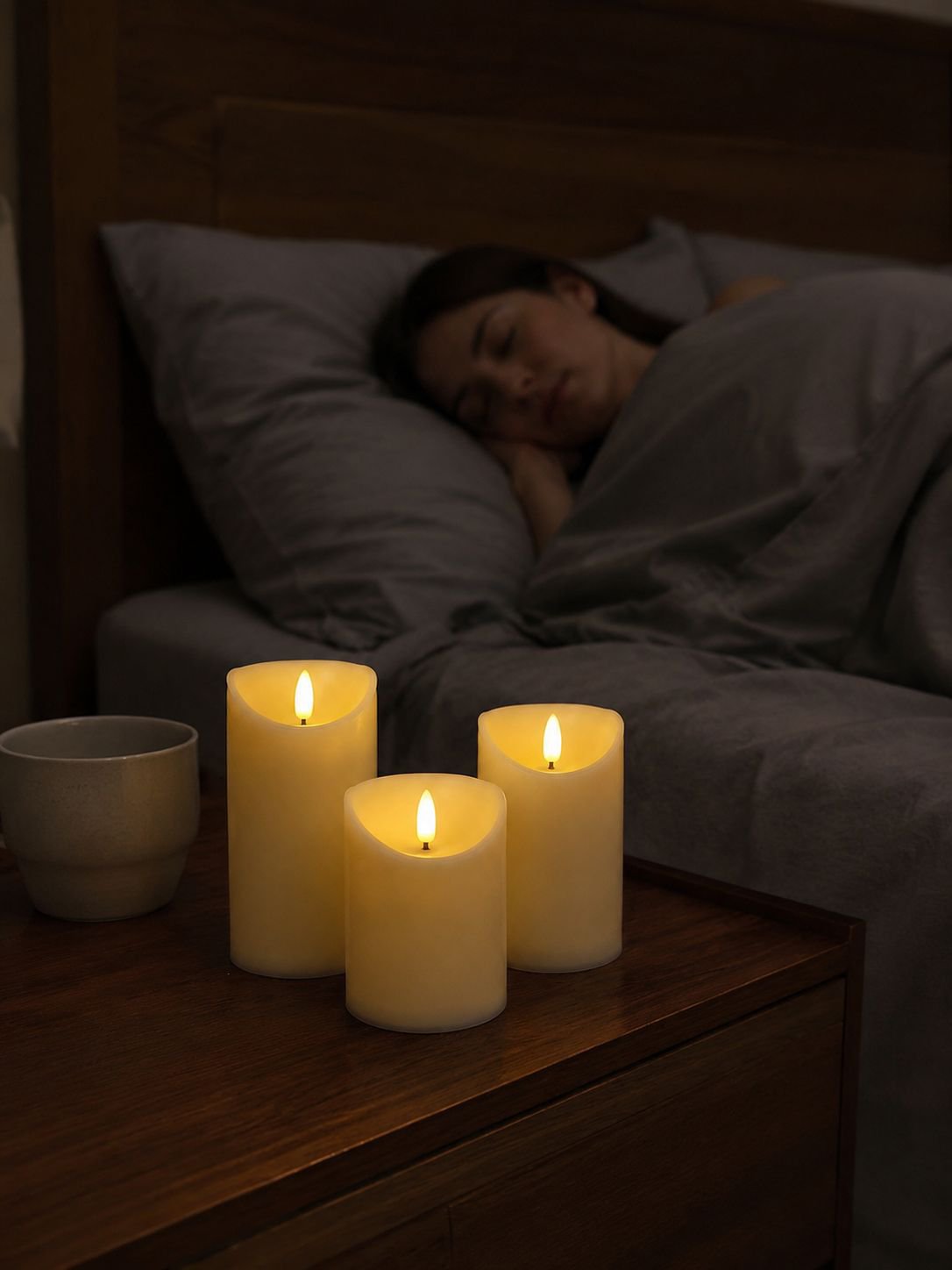 3er Set Elektrische Kerzen mit Fernbedienung – Dekoration für Geburtstag und Hochzeit