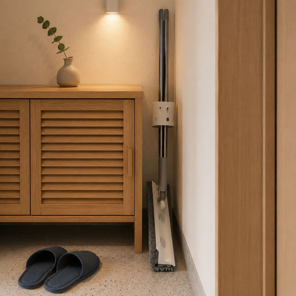 三角形両面モップ、家庭用掃除用、特大サイズ、新モデル、ハンズフリー、乾湿両用フラットモップクロス。