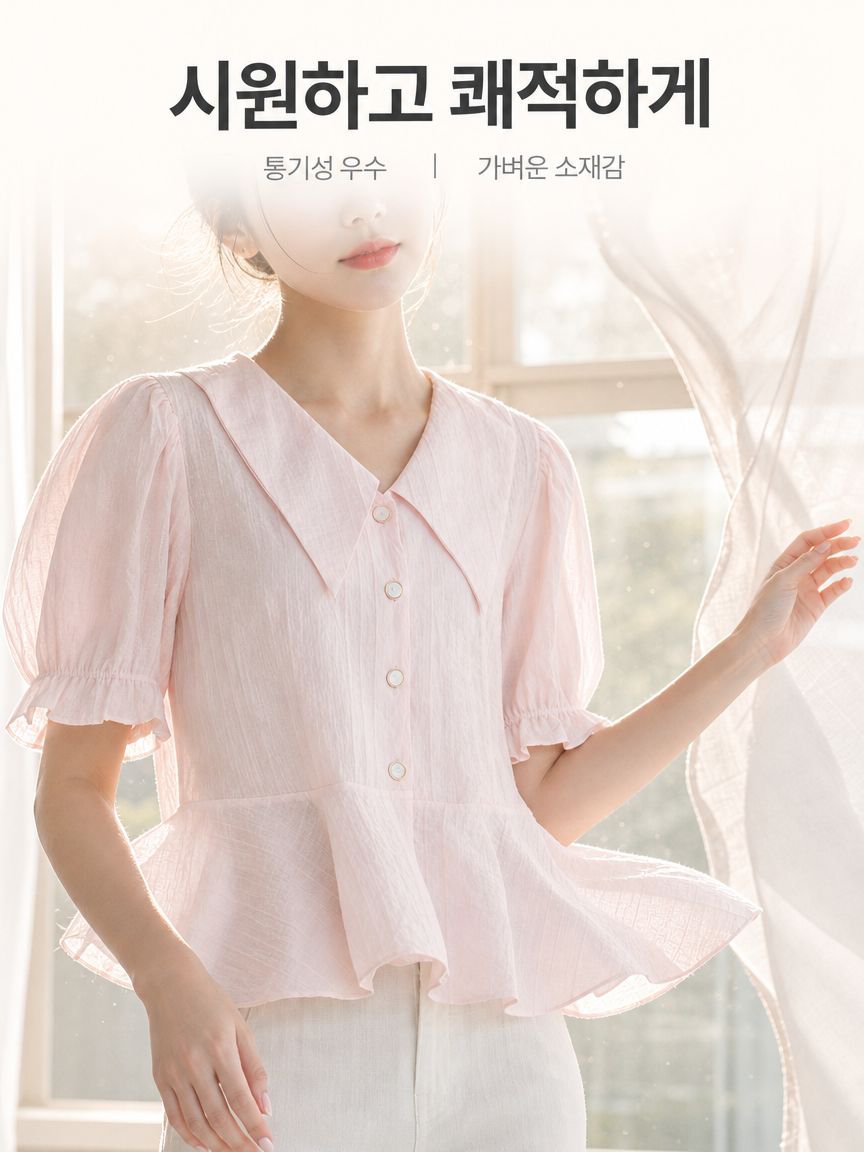 여름용 플러스 사이즈 반팔 셔츠 허리 라인으로 복부를 가리고 슬림해 보이는 청소년 스타일 셔츠
