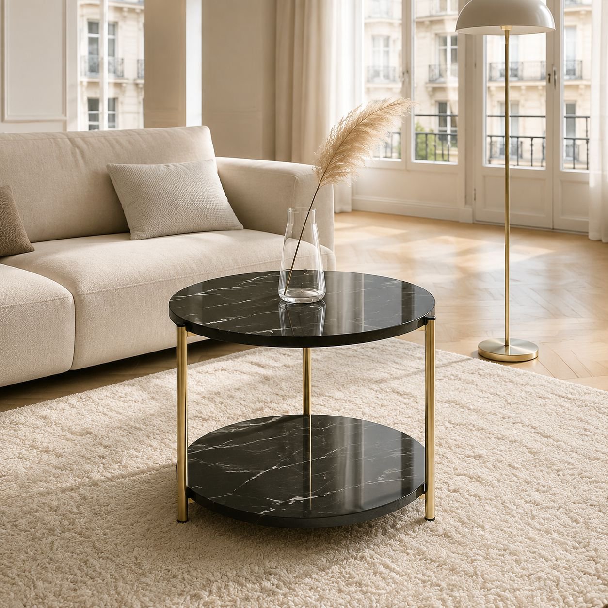 Sofa minimaliste gris design moderne pour salon