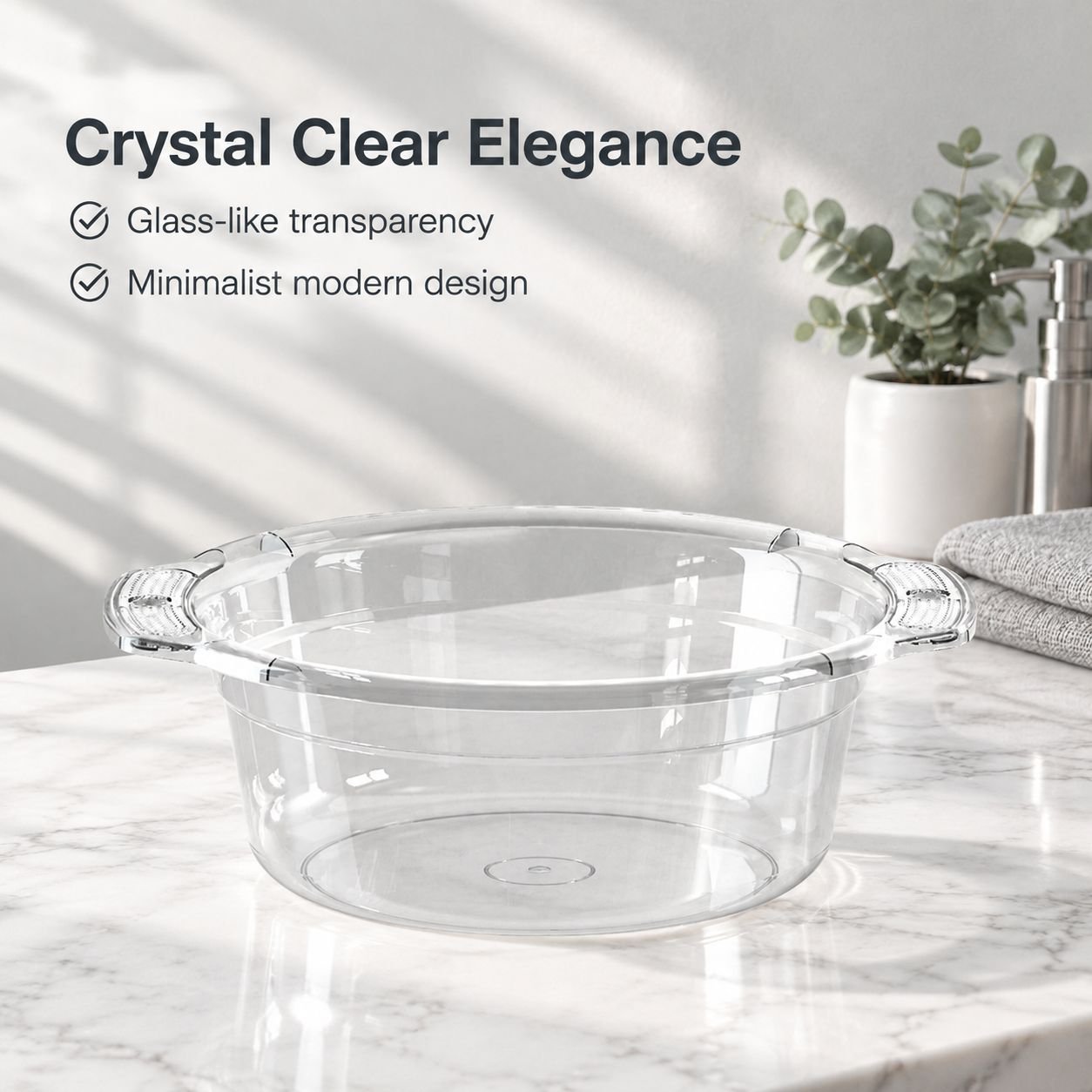 Transparent Utility Wash Basin