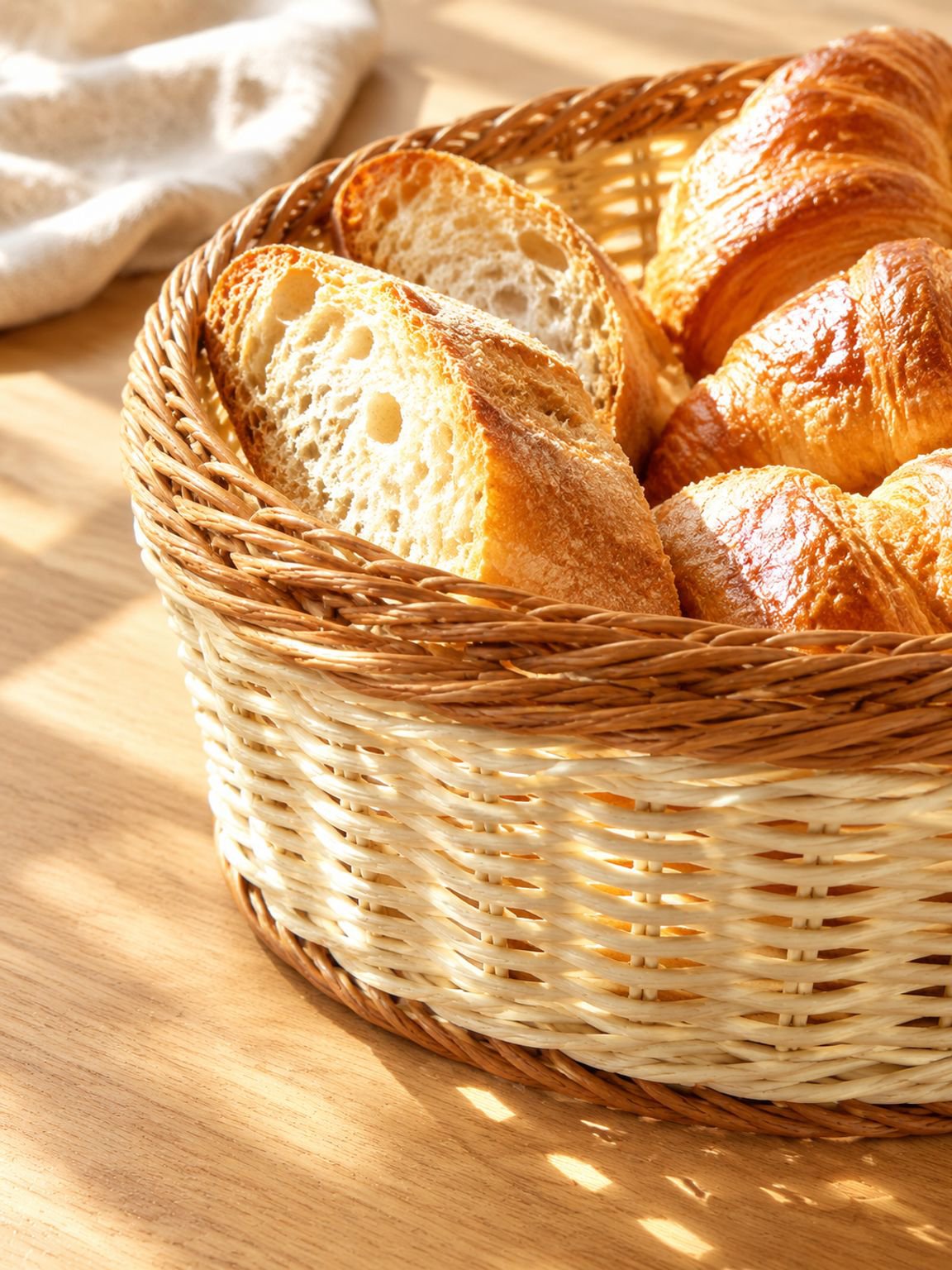 Cesta decorativa para frutas y pan de estilo rústico