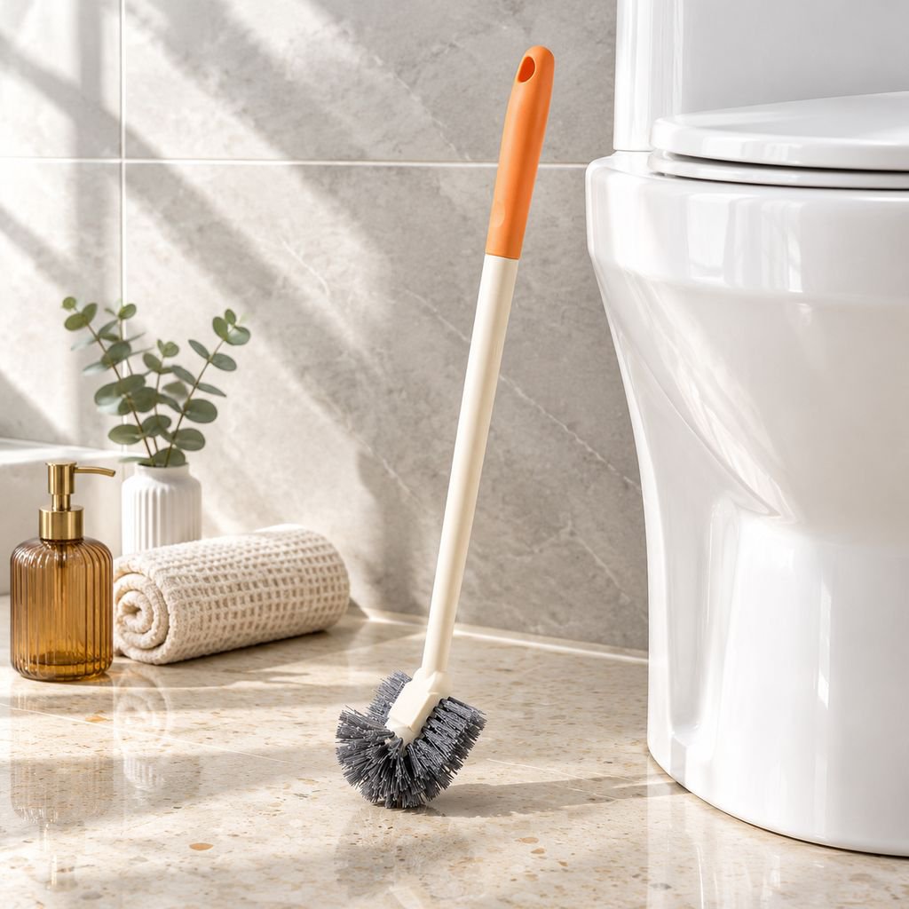 Cepillo de baño de mango extendido con cerdas suaves para una limpieza completa