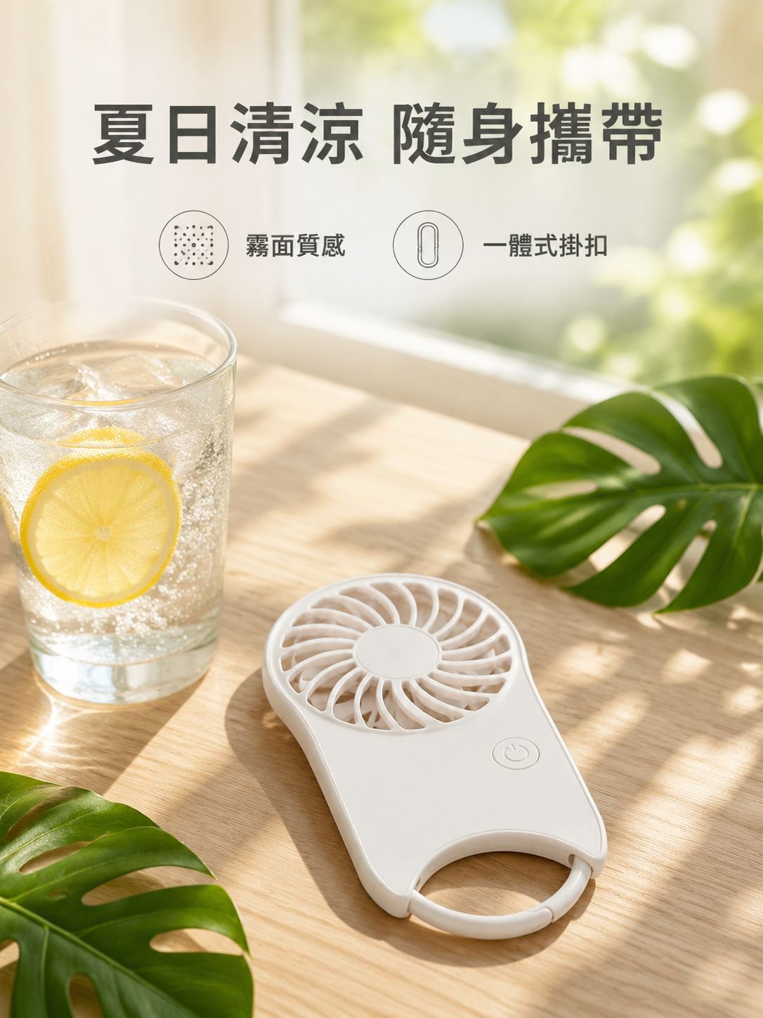 帶登山扣的便攜式風扇