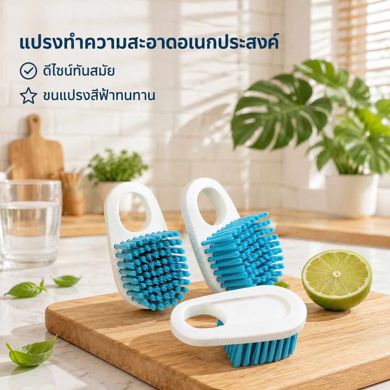 แปรงทำความสะอาดเขียงอเนกประสงค์